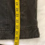 Grunge Biker Punk Streetwear Grey Black denim Motorcycle cargo bomber jacket coat long sleeve 3 stripes high mock neck Size XL Photo 6