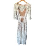 For Love & Lemons San Marcos White Long Backless Midi Lace Dress Woman's XS Photo 3