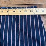 Altar'd State  small mini skirt blue red pinstripe zips up back stretchy denim Photo 4