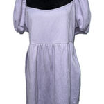 BB Dakota by Steve Madden Lavender Smock Dress XL Short Puff Sleeve Spring Photo 0