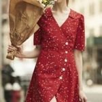 Quanta du Soleil Chili Wrap Dress New Without Tags Red Photo 1
