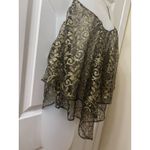 Ecote Gold Sparkle Sheer Tank Top L Urban outfitters Lurex Frills Fairy FLOWY Photo 4