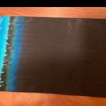 Hand Painted Silk Scarf by Kriska blue Photo 11