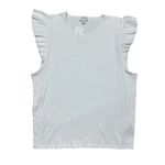 NWT J. Crew Factory Women's XXL Ribbed White Ruffle Photo 1