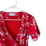 Tanya Taylor  Alda Linen Red Hawaiian Mini Dress Photo 6