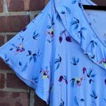 Lane Bryant Ruffle Front Faux Wrap Light Blue Floral Dress Size 22/24 Photo 4