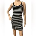 Black & White Striped Mini Dress Size M Photo 1