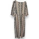 Hailey & Co sz L Womens Long Pink Black Floral Striped Maxi Dress Feminine Boho Size L Photo 2