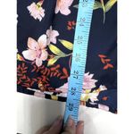 Fourteenth Place Hawaiian Floral Print Button Elastic Waist Bell Sleeve Top Blue Photo 7
