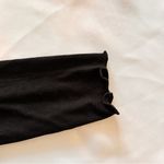 a.n.a NWOT  Womens Medium Top Black Ribbed Lettuce Hem Long Sleeves Winter Photo 3