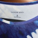 NWOT! Lands End Tie Dye Long Sleeve Swim Tee Rash Guard UPF50 Blue Size M Photo 2