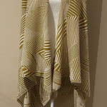 Tan and White Waterfall Knit Accent Cardigan kimono Size undefined Photo 0