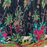 White Stag  maxi tropical sequin crinkle broomstick plus size skirt vacation Photo 6