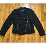 Montana Co Women’s Small Blackberry Crochet Knit Raw Hem Asymetrical Moto Black Photo 3