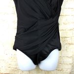 MiracleSuit  Oceanus Swimsuit 18W Black One Piece Surplice Ruched 74488W $180 Photo 8