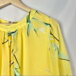 New York & Company Eva Mendes Yellow Sabrina Floral Long Sleeve Shift Dress S Photo 4