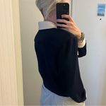 St. John  Navy Cream Santana Knit Bomber Jacket Photo 1