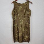 Liz Claiborne VTG‎  Silk Dress Womens 12 Brown Sequin Beaded Floral Fairy Sheath Photo 10
