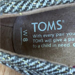 Toms  Wedge Heels Herringbone Tweed Peep‎ Toe Cork Brown Tan Size 8 Photo 8