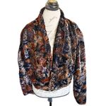 Vintage My Boyfriend’s Back Women’s Blazer Jacket One Size Floral Velvet Retro Photo 2