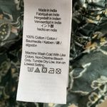 J.Crew Cotton Boho Gathered scoopneck top in vintage vines (Sz L) Green Photo 7