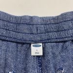 Old Navy  Blue Chambray Linen Blend Slim Leg Ankle Pants L Photo 2