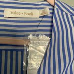 Bishop and Young NWT Blue & White Striped Wrap Blouse, Size XS Photo 1