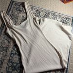 Topshop Cream Ribbed Midi Dress Photo 0