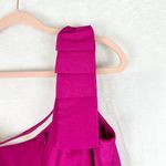 Cache Vintage 90s Y2K Satin One Shoulder Bow Detail Cocktail Dress Size 8 Pink Photo 5