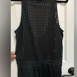 Victoria's Secret Victoria’s Secret Black Sleeveless Mesh Swim Romper Small Photo 0