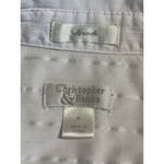Christopher & Banks 3/4 Sleeve White Button Up Lace Striped Size XL Photo 4