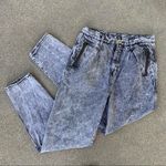 Vintage 80s Coda black acid wash high rise taper ankle pleated moto jeans Size 28 Photo 0