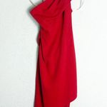 Katie May Bananas Midi Dress Size Small Cherry Red Asymmetric One Shoulder Photo 2