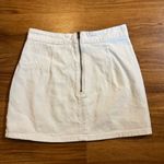LIONESS Boutique White Mini Denim Skirt with Slit Photo 1