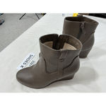 Womans Soul Naturilizer Hayley West Brown Faux Leather Wedge Ankle Boot 9.5 M Photo 2