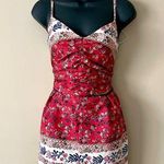 Japna  | Floral Print Smocked Boho Jumpsuit Sz M Photo 0