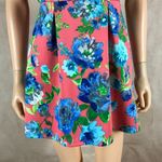 Crystal Doll  Juniors Pink Blue Floral Scuba Mini Dress NEW Size 1 Photo 4