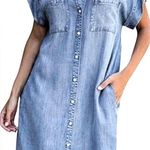 Velvet Heart Denim Button Down Dress Photo 0