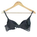 Nicole Miller Jersey & Mesh Lightly Padded Underwire Bra Black Size 34B Photo 3