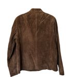 Anne Klein Vintage Y2k Suede Leather Button Up Jacket chocolate Brown XL Photo 1