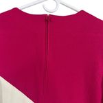 Vintage 80s Mod Dress Colorblock Pink Black Stripe Size 18 L XL USA Union Made Photo 3