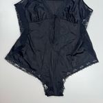 Vintage 90’s JCPenney USA Made Black Satin Lace Teddy Lingerie Romper Size XL Photo 9
