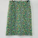 Anthropologie Maeve Green Paisley Print Straight Pencil Skirt Small Academia Photo 6