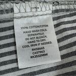 14th & Union ‎ Striped Button Back Off The Shoulder Shirt Grey White Medium Photo 9