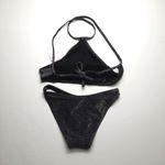 Wild Fable  Swimsuit Women's Size XS Black Metallic 2 Piece Bikini Swimwear Photo 4