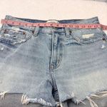 Abercrombie & Fitch Blue Jean Shorts Distressed Frayed Hem Mid Rise Boyfriend 27 Photo 2