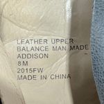 G.I.L.I. Addison Black Leather Ankle Boots Gold Buckle Zipper Block Heel 8M Size 8 Photo 7