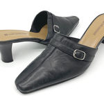 Naturalizer Womens Hydrant Mules 7.5 Buckle Pumps Leather Minimal Timeless Chic Photo 0