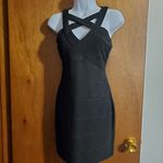 Crystal Doll NWOT black mesh back bodycon dress Photo 1