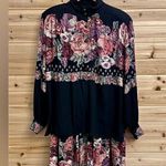 Vintage Carole Little For Saint Tropez West Size Large Floral Skirt Set Black Photo 0